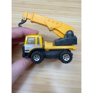 Vintage 1989 Buddy L Crane Truck Yellow Construction Toy Diecast Plastic